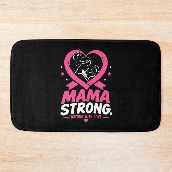 Item preview, Mama Strong Breast Cancer Awareness Pink Ribbon Mom designed and sold by Uglyandcute.