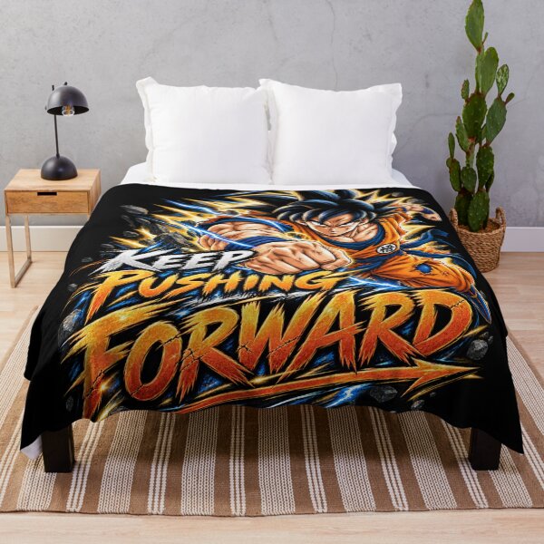 Item preview, Keep Pushing Forward – Anime Motivation Warrior Design designed and sold by ArtisticHeart21.