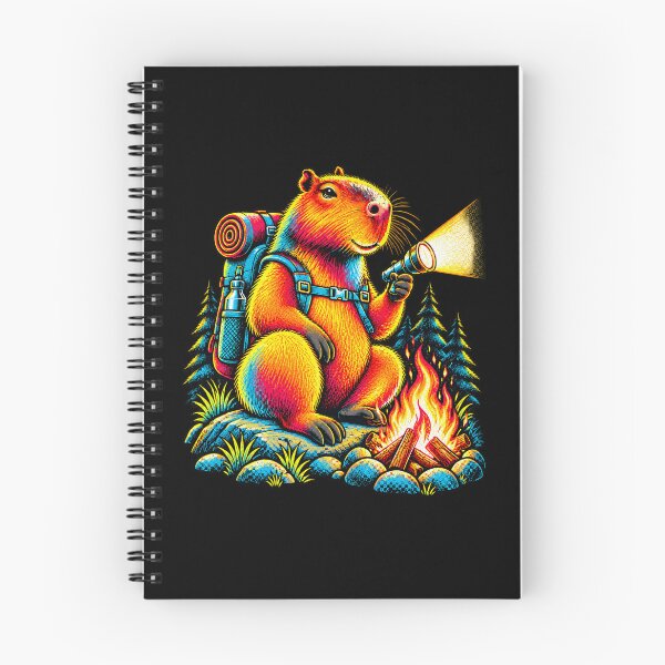 Item preview, Camping Capybara Colourful Outdoor Animal Design designed and sold by JesterKrewArt.