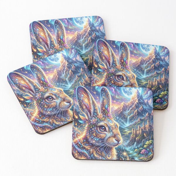Item preview, Mystical Bunny - Cosmic Fantasy Art designed and sold by Lucid Dream Pixel.