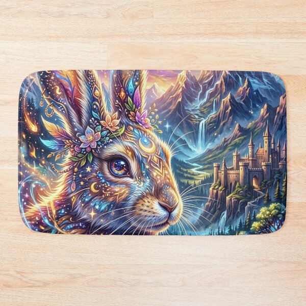 Item preview, Mystical Bunny - Cosmic Fantasy Art designed and sold by Lucid Dream Pixel.