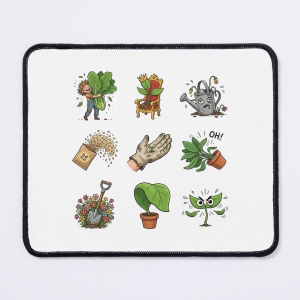 Item preview, Dramatic Plant Parent Emotions Funny Garden Sticker Pack designed and sold by mood-draftsman.