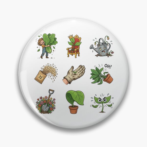 Item preview, Dramatic Plant Parent Emotions Funny Garden Sticker Pack designed and sold by mood-draftsman.