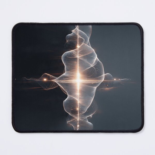 Item preview, Vertical Glowing Energy Ribbon Symmetrical Abstract designed and sold by Aliforall.