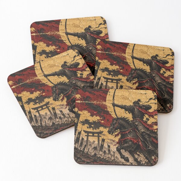 Item preview, Mounted Samurai Archer on a Black Horse designed and sold by MouradStudio.