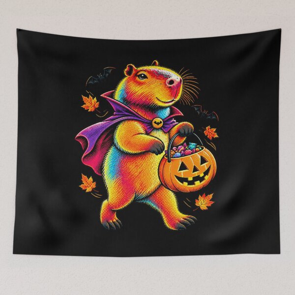 Item preview, Halloween Capybara Cute Pumpkin Animal Design designed and sold by JesterKrewArt.