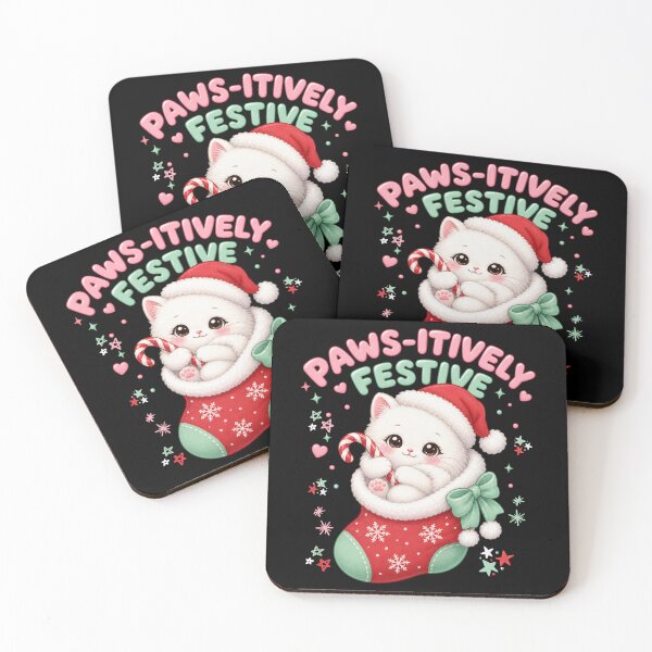 Item preview, Paws-itively Festive Cute Christmas Cat Stocking designed and sold by Design Vibras.