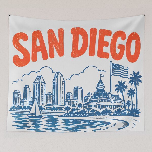 Item preview, San Diego Retro City designed and sold by HowToCanadian.