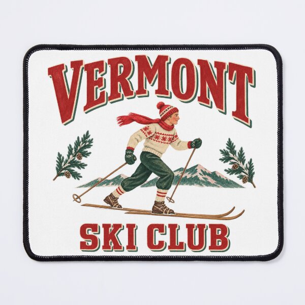Item preview, Retro Vermont Skiing – Vintage Mountain Winter Skier designed and sold by SezzyDesigns.