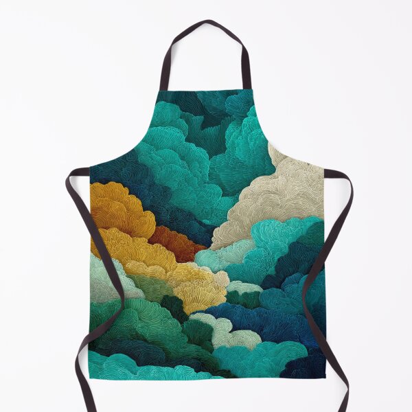 Item preview, Abstract Swirling Lines Turquoise Cloudscape Texture designed and sold by Aliforall.