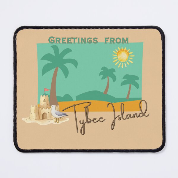 Item preview, Greetings From Tybee Island Georgia Retro Postcard Beach Art designed and sold by DonnaRaine.