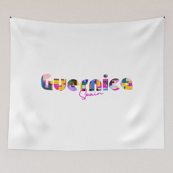 Item preview, Guernica Spain Vibrant Abstract City Typography Art designed and sold by MrsHallatHome.