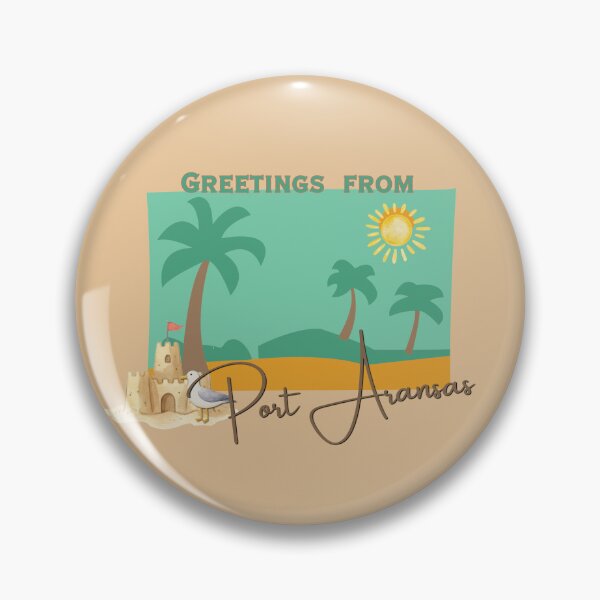 Item preview, Greetings From Port Aransas Texas Retro Postcard Beach Art designed and sold by DonnaRaine.