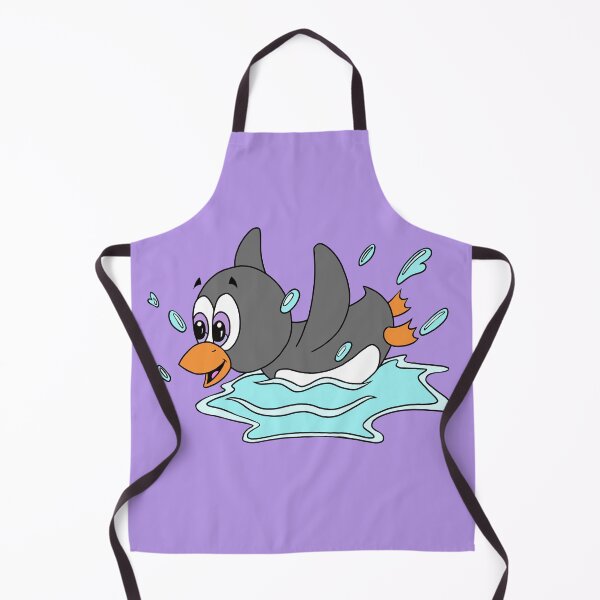 Item preview, Cute Kawaii Penguin Swimming in Water - Adorable Ocean Cozy Critter Cartoon designed and sold by CozyCritters8.