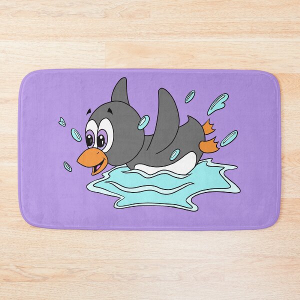 Item preview, Cute Kawaii Penguin Swimming in Water - Adorable Ocean Cozy Critter Cartoon designed and sold by CozyCritters8.