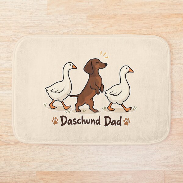 Item preview, Funny Dachshund Dad Shirt - Cute Daschund Dad Walking Geese Wiener Dog Gift designed and sold by Blupunk.