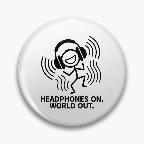 Item preview, Stick Figure Dancing With Headphones On World Out designed and sold by ThreadRiotTees.