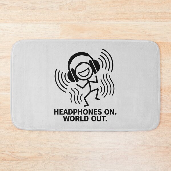Item preview, Stick Figure Dancing With Headphones On World Out designed and sold by ThreadRiotTees.