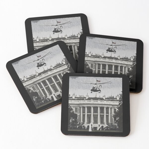 Item preview, Usa White House Artistic Illustration Guernica Style designed and sold by MrsHallatHome.