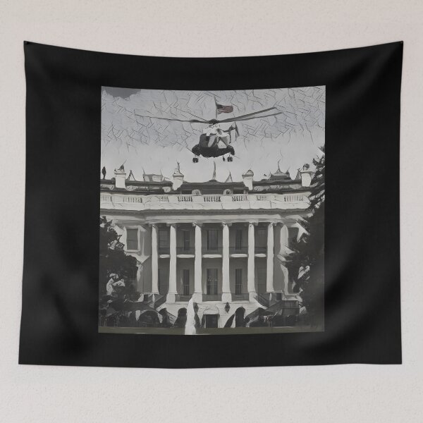 Item preview, Usa White House Artistic Illustration Guernica Style designed and sold by MrsHallatHome.