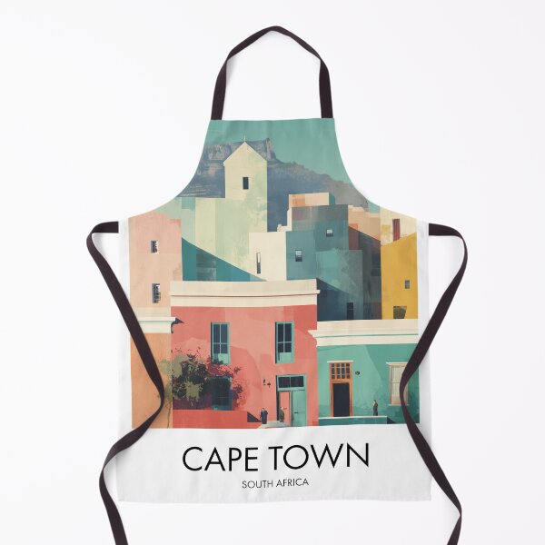 Item preview, Cape Town – Pastel Houses and Table Mountain Travel Print designed and sold by MarkedArtPrints.