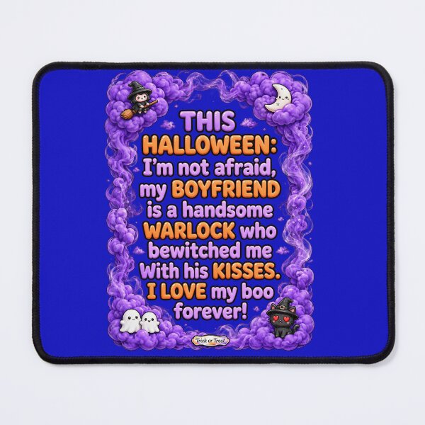 Item preview, This Halloween My Boyfriend Is A Handsome Warlock Funny Couple designed and sold by CopyVibes.