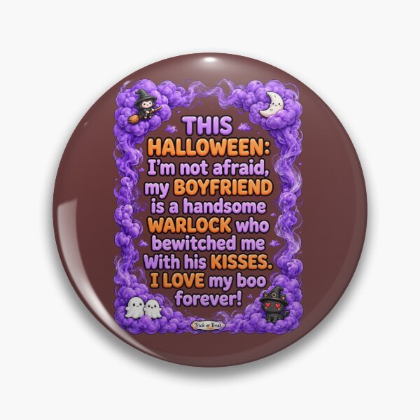 Item preview, This Halloween My Boyfriend Is A Handsome Warlock Funny Couple designed and sold by CopyVibes.