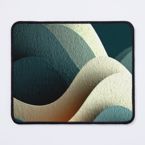 Item preview, Abstract Textured Paper Hills Teal And Cream designed and sold by Aliforall.