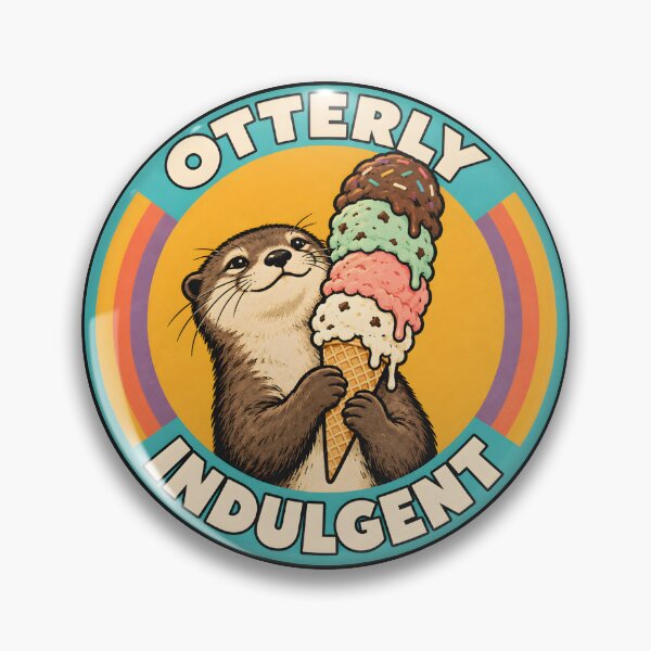 Item preview, Otterly Indulgent Retro Ice Cream Otter designed and sold by MagicTheDog.