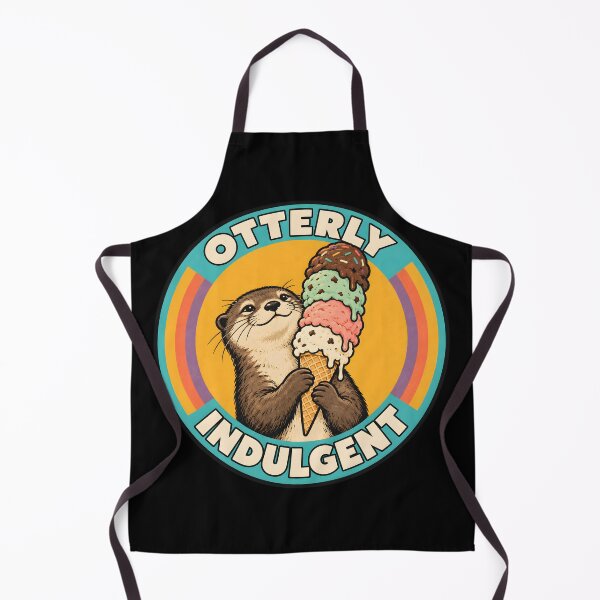 Item preview, Otterly Indulgent Retro Ice Cream Otter designed and sold by MagicTheDog.