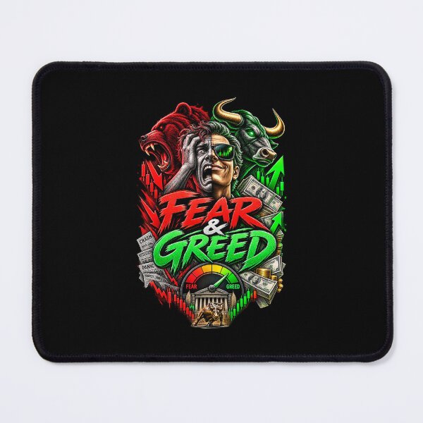 Item preview, Fear and Greed Bull Bear Stock Market designed and sold by NOVYXEL.