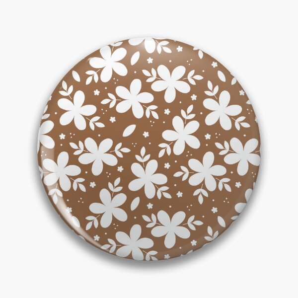 Item preview, White and Brown Fall Floral Pattern designed and sold by Kaysart2020.