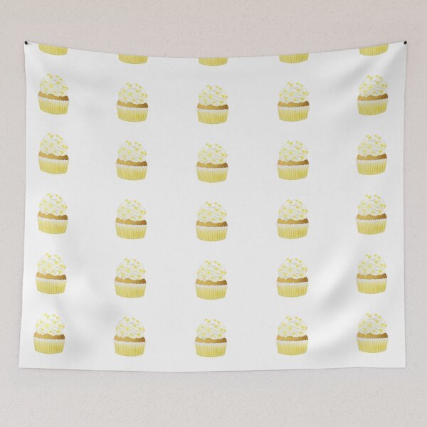 Item preview, Yellow cup cake with hearts and icing designed and sold by nksran.
