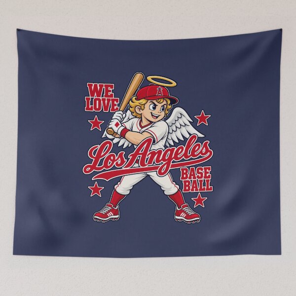 Item preview, We Love Los Angeles Baseball Angel designed and sold by GhostDawgs.