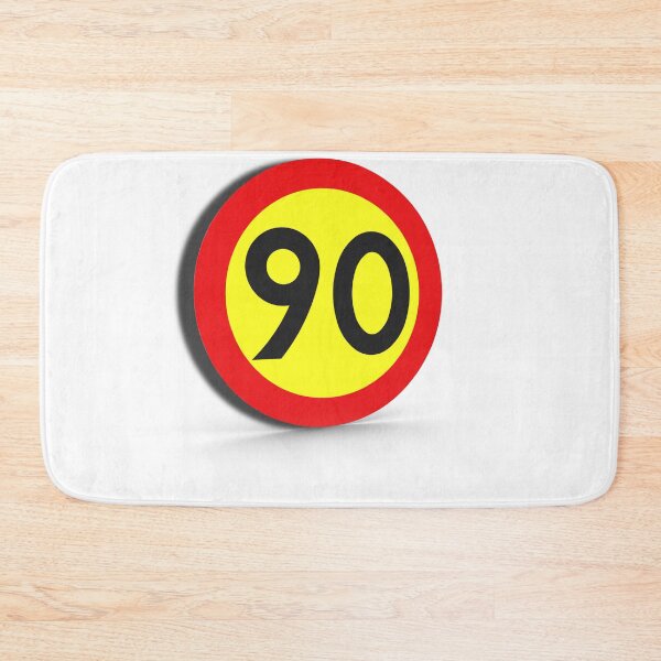 Item preview, Speed Limit 90 Road Sign Graphic Vector Illustration  designed and sold by Creatby7030.