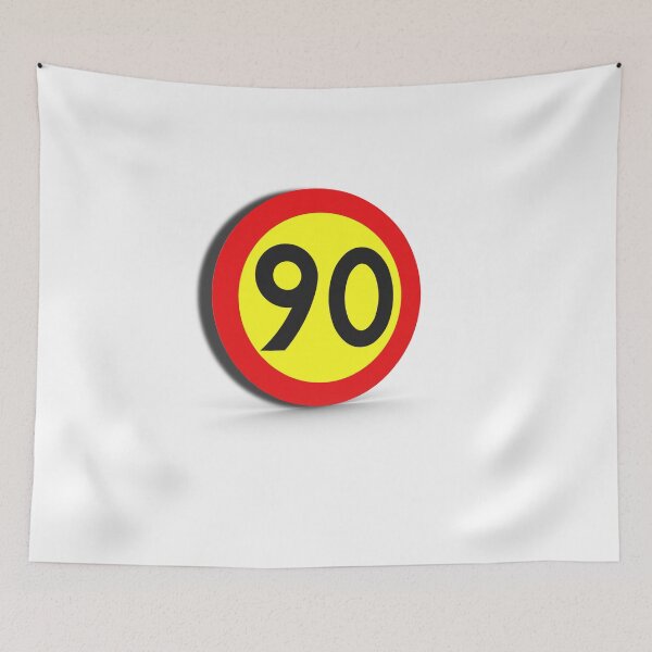Item preview, Speed Limit 90 Road Sign Graphic Vector Illustration  designed and sold by Creatby7030.