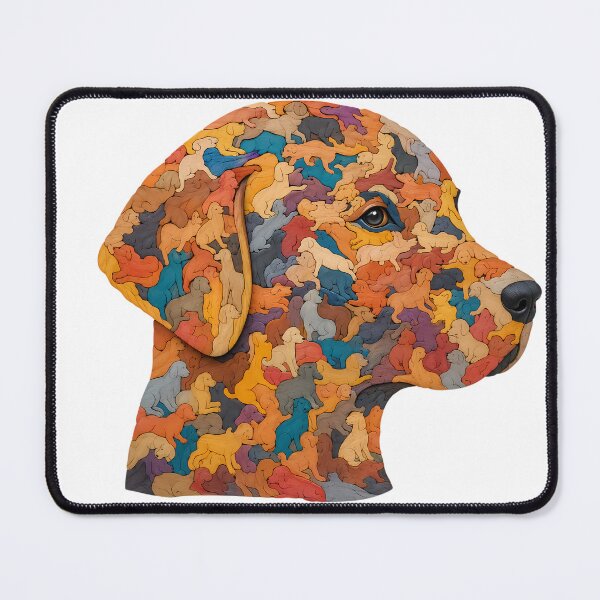 Item preview, Interlocking Wooden Dog Jigsaw Puzzle Art designed and sold by VisualVerseLab.