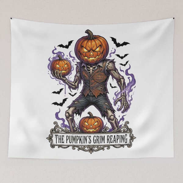 Item preview, The Pumpkin's Grim Reaping – Halloween Fantasy Art designed and sold by TUMBAJULCA.