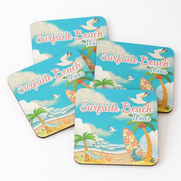 Item preview, Surfside Beach Texas Painted Paper Craft Beach Art Surf Design designed and sold by DonnaRaine.