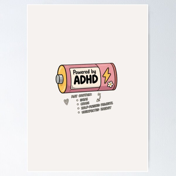 Item preview, Powered by ADHD designed and sold by H-Tsvetkova.