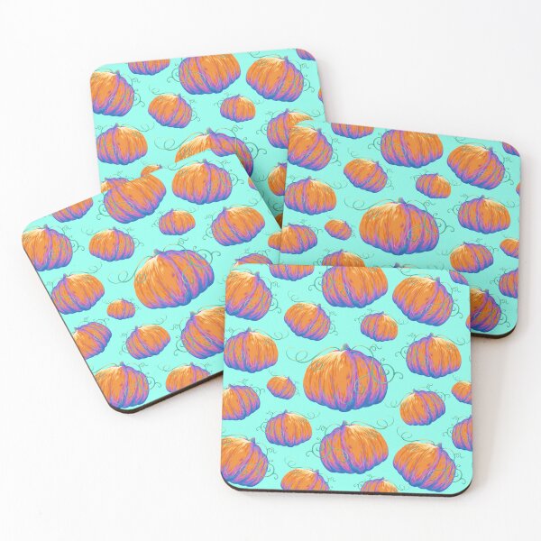 Item preview, Painted Pumpkin with Twisting Vines on a Seafoam Background Pattern designed and sold by ShayMaven.