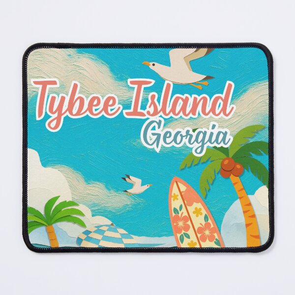 Item preview, Tybee Island Georgia Painted Paper Craft Beach Art Surf Design designed and sold by DonnaRaine.