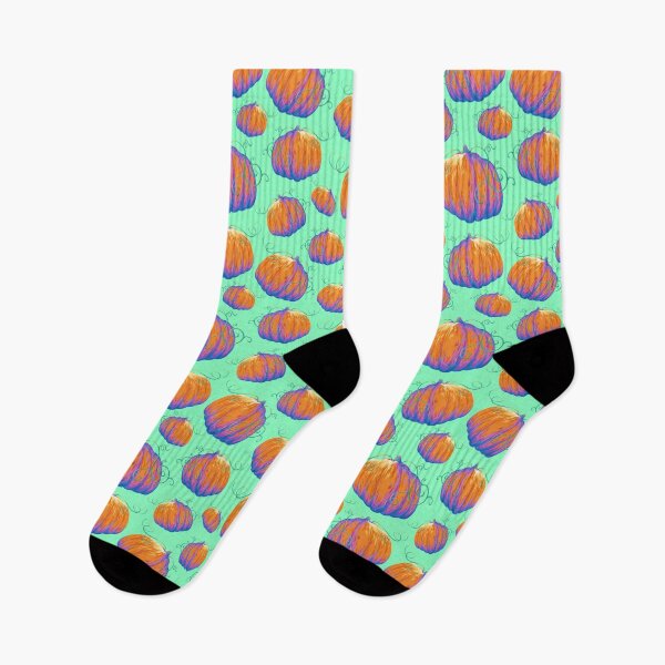 Item preview, Painted Pumpkin with Twisting Vines Pattern on a Mint Background Pattern designed and sold by ShayMaven.