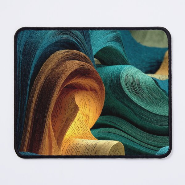 Item preview, Sculpted Book Pages Wavy Landscape With Glow designed and sold by Aliforall.
