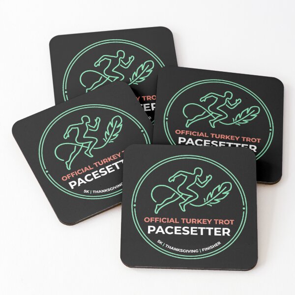 Item preview, Official Turkey Trot Pacesetter 5K Runner Finisher Thanksgiving Badge designed and sold by TeNovaStudio ⭐⭐⭐⭐⭐.