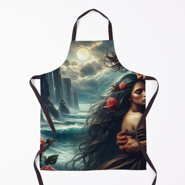 Item preview, Moonlit Ocean Lovers Romantic Fantasy Rose Art designed and sold by IRON SIREN.