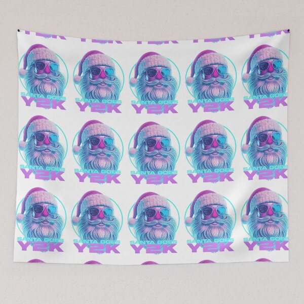 Item preview, Santa Goes Y2K: Vaporwave Neon Christmas Rave designed and sold by VibranPalette.