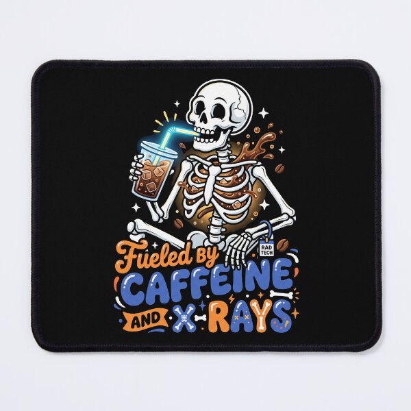 Item preview, Fueled By Caffeine And X-Rays Skeleton Rad Tech Radiology Halloween designed and sold by TeNovaStudio.