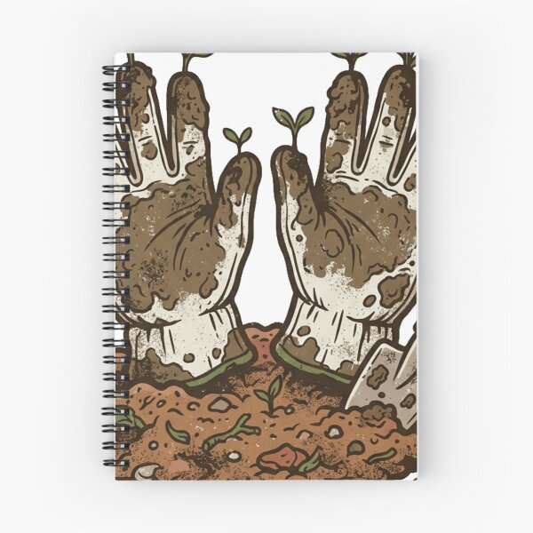 Item preview, Green Thumb Sprouting Gardening Gloves Vintage Woodcut Art designed and sold by mood-draftsman.