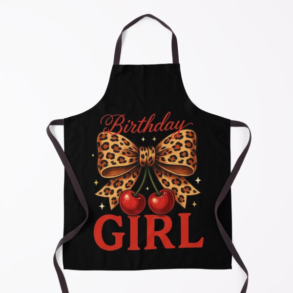 Item preview, Birthday Girl Leopard Coquette Bow Red Cherry Bday Women designed and sold by Dabbing Turtle Designs.